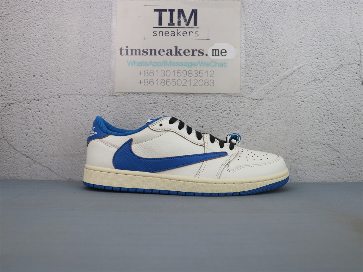 LJR Batch Fragment x Travis Scott x Air Jordan 1 Low Sail Military Blue DM7866 104